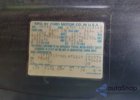 1983 Ford F100 from USA, damaged, VIN 1FTCF10Y6DLA71215